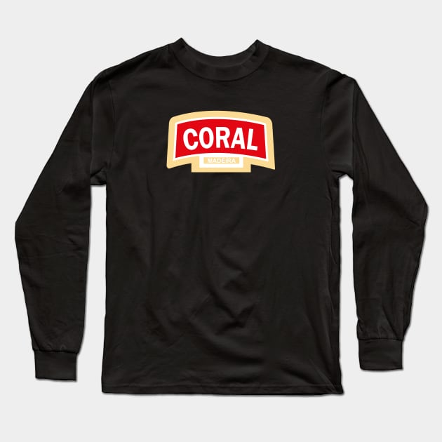 Madeira Island - Rotulo da cerveja Coral 2 / Coral beer label 2 Long Sleeve T-Shirt by Donaby